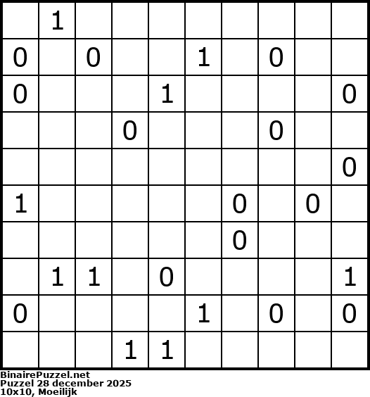 Binaire Puzzel