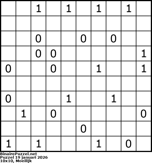 Binaire Puzzel