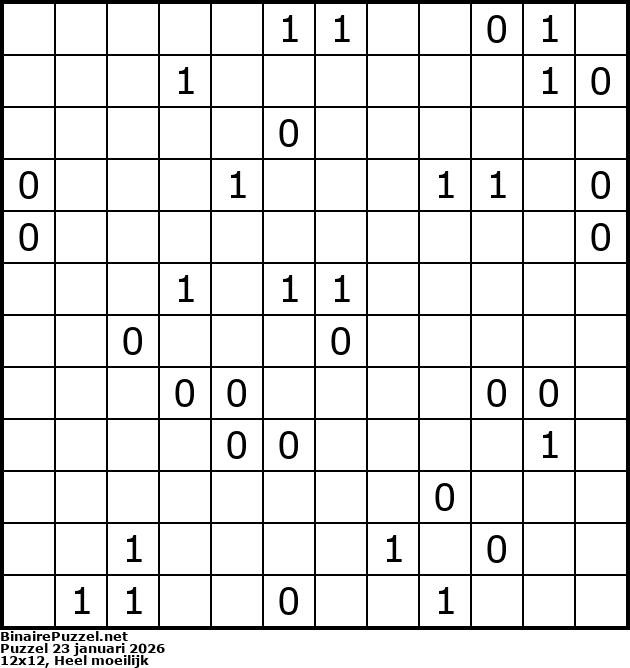 Binaire Puzzel