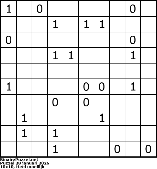 Binaire Puzzel