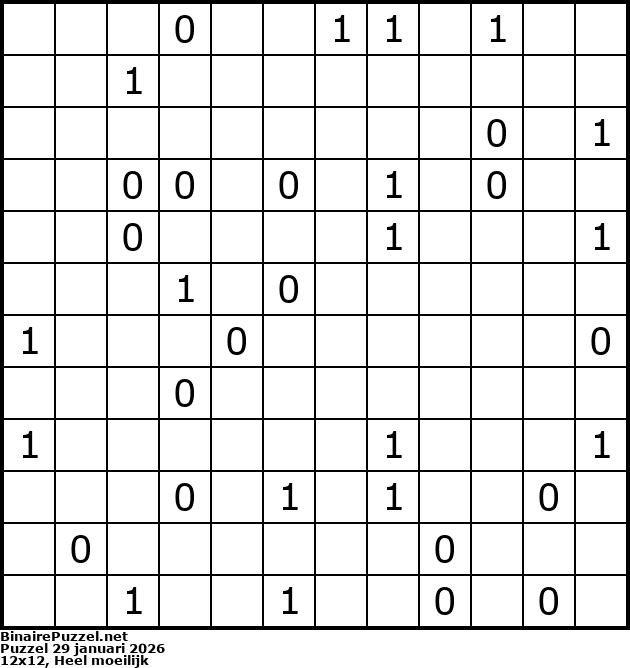 Binaire Puzzel