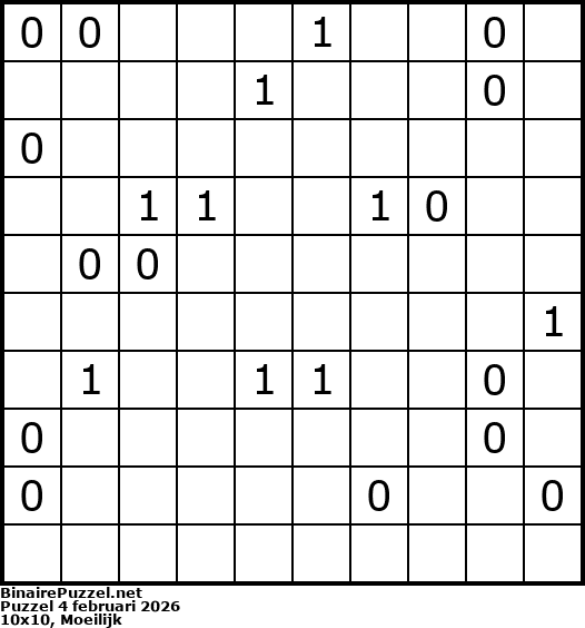 Binaire Puzzel