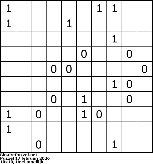 Binaire Puzzel