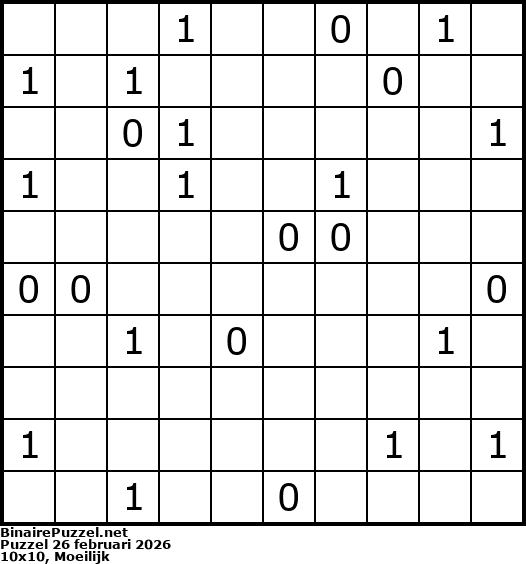 Binaire Puzzel