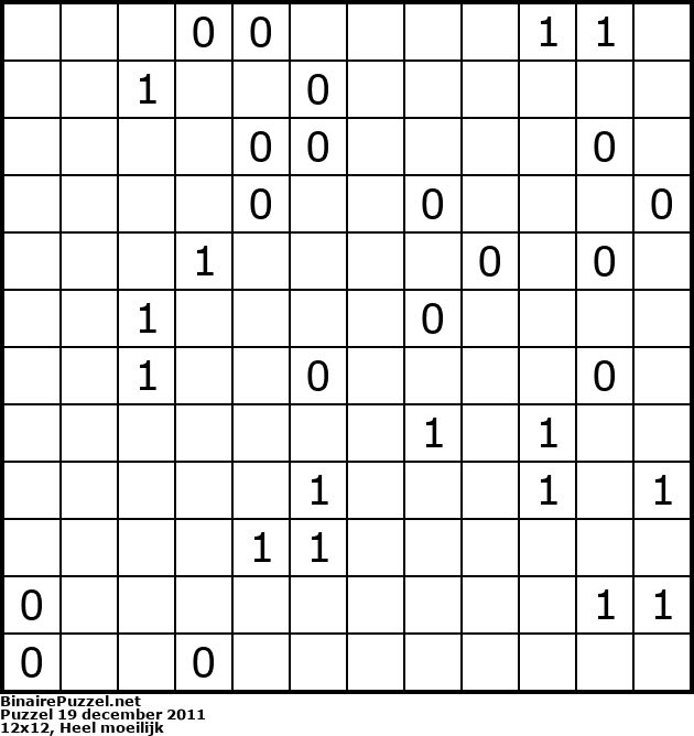 Binaire Puzzel