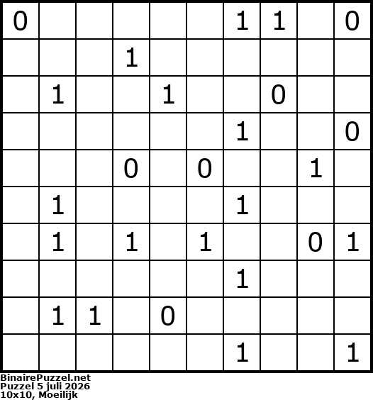 Binaire Puzzel