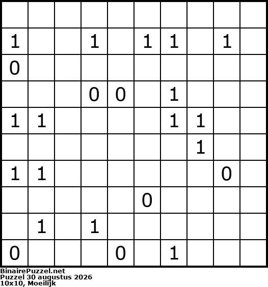 Binaire Puzzel