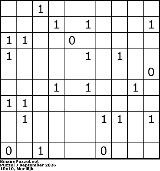 Binaire Puzzel