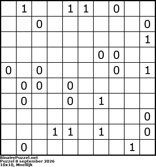Binaire Puzzel