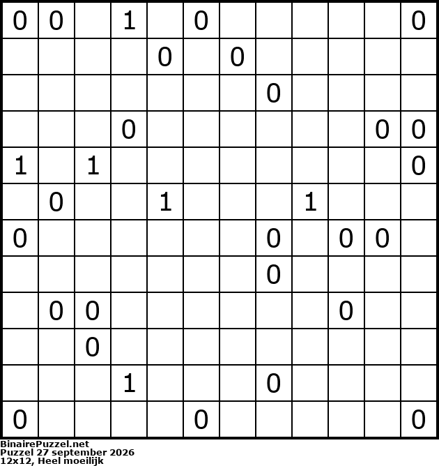 Binaire Puzzel