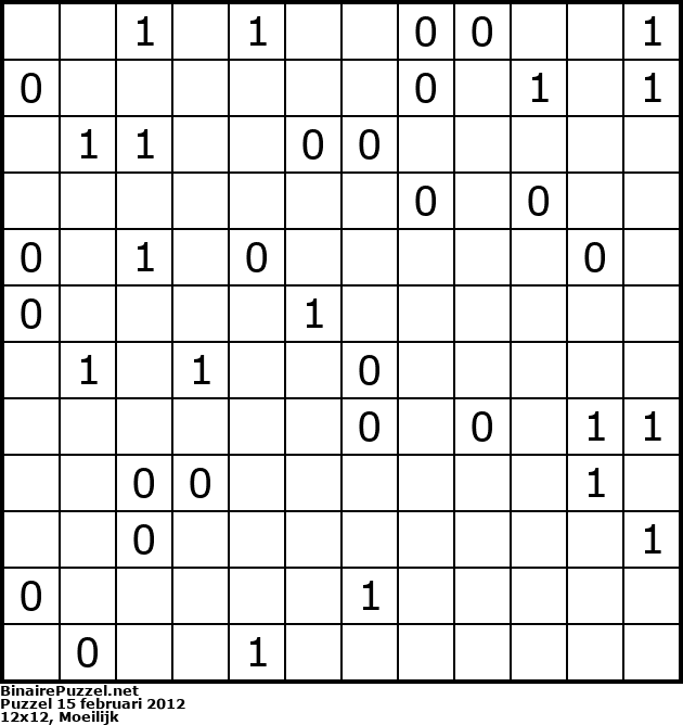 Binaire Puzzel