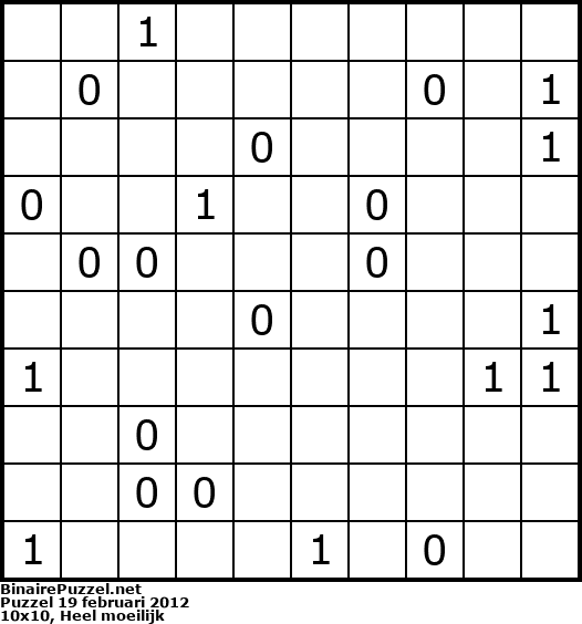 Binaire Puzzel