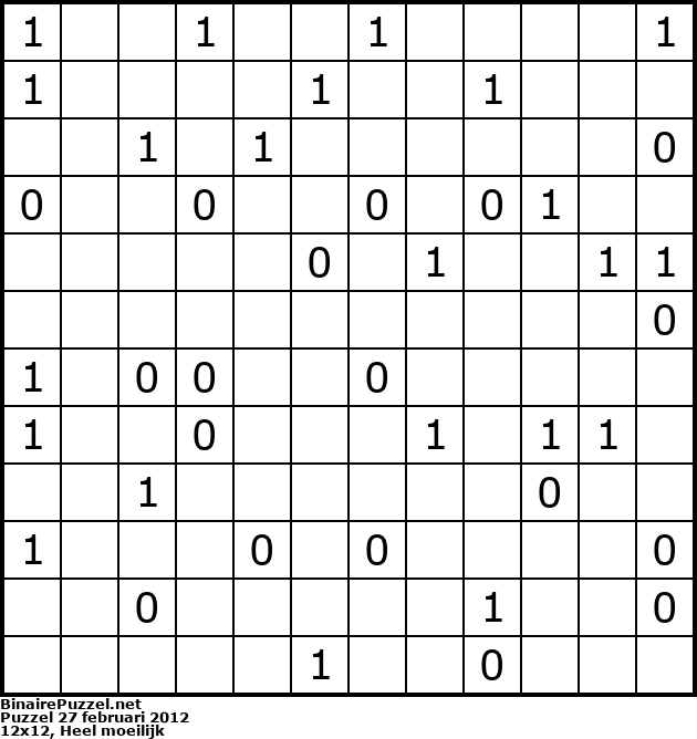 Binaire Puzzel