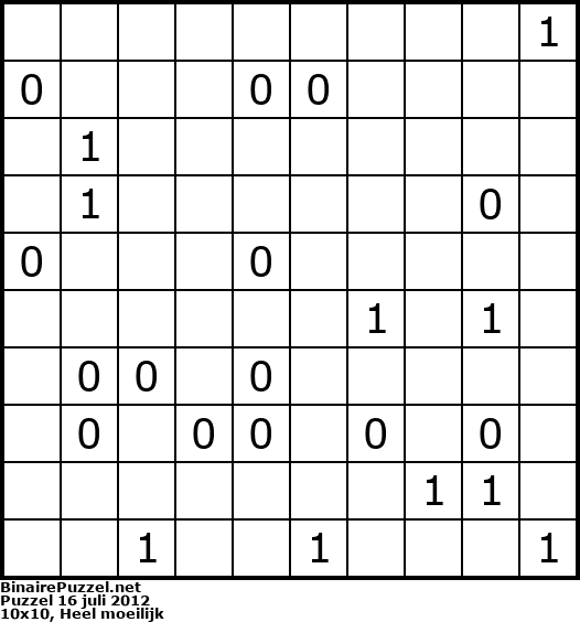 Binaire Puzzel