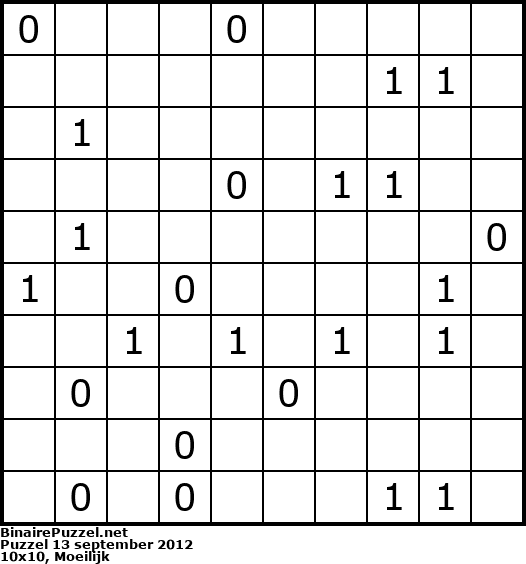Binaire Puzzel