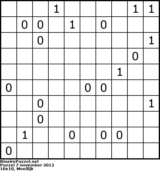 Binaire Puzzel
