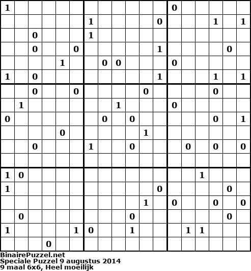 Binaire Puzzel