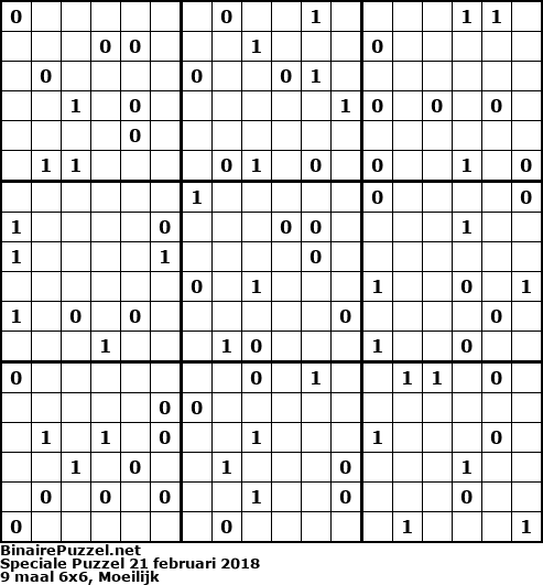 Binaire Puzzel