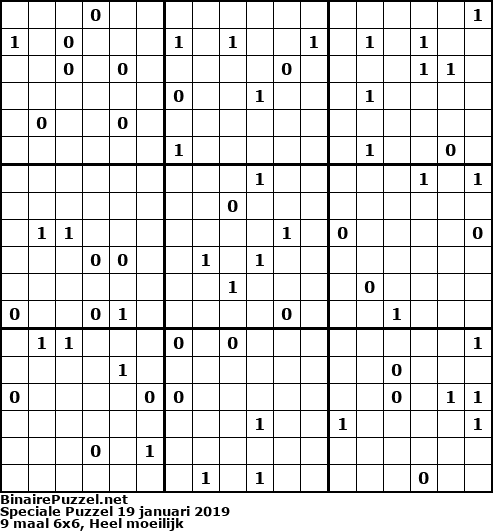 Binaire Puzzel