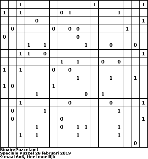 Binaire Puzzel