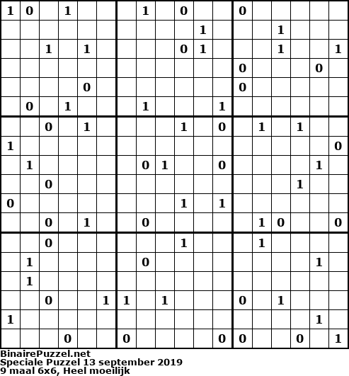 Binaire Puzzel