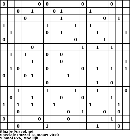 Binaire Puzzel