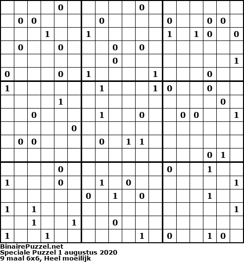 Binaire Puzzel