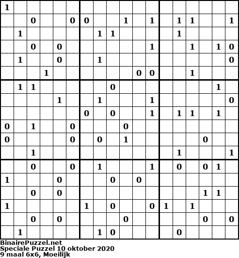 Binaire Puzzel