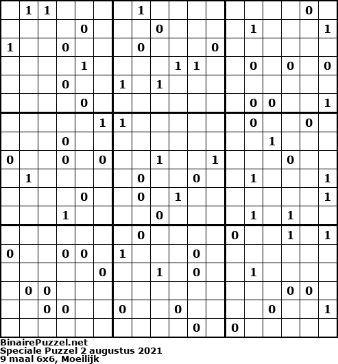 Binaire Puzzel