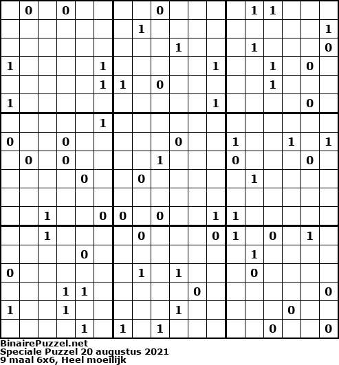 Binaire Puzzel