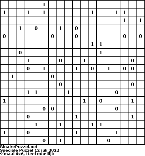 Binaire Puzzel