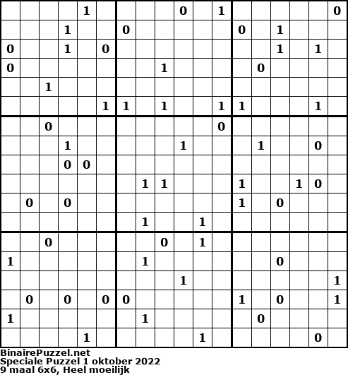 Binaire Puzzel