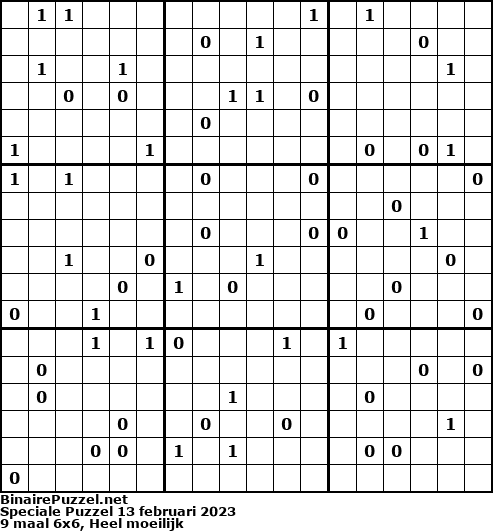 Binaire Puzzel