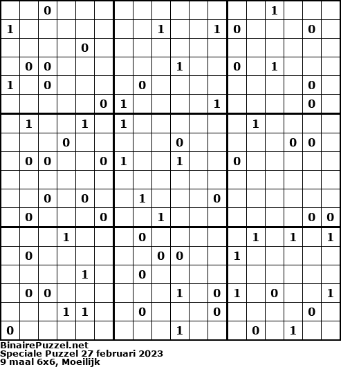Binaire Puzzel