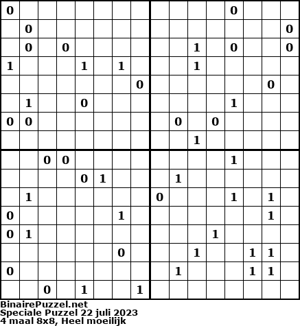 Binaire Puzzel