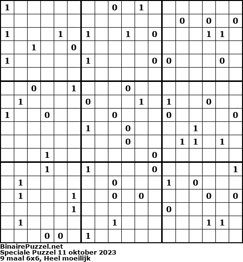 Binaire Puzzel