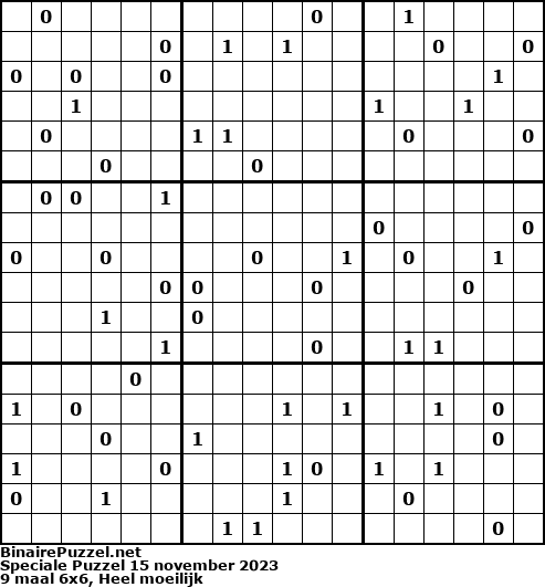 Binaire Puzzel