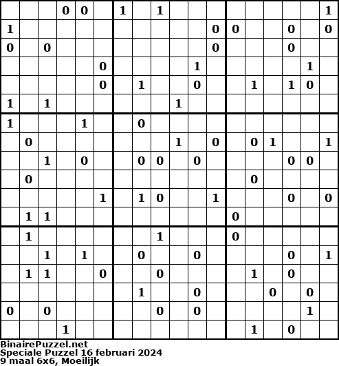 Binaire Puzzel