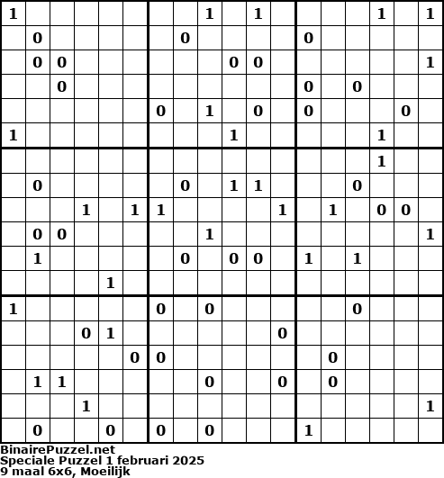 Binaire Puzzel