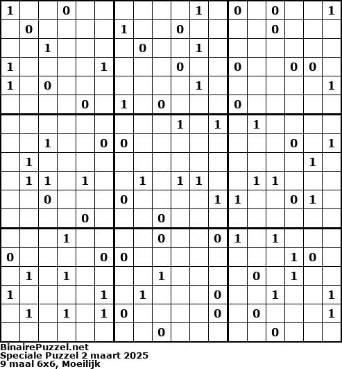 Binaire Puzzel