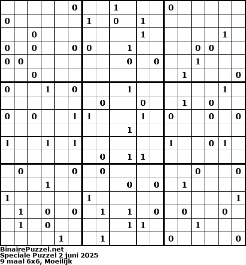 Binaire Puzzel