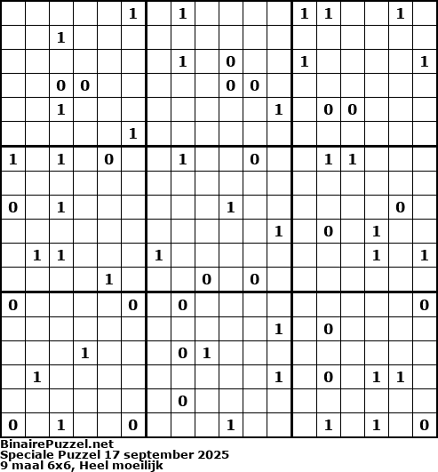 Binaire Puzzel