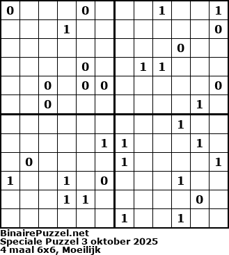 Binaire Puzzel