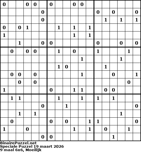 Binaire Puzzel