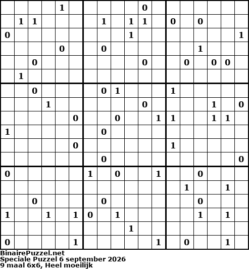 Binaire Puzzel