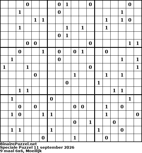 Binaire Puzzel