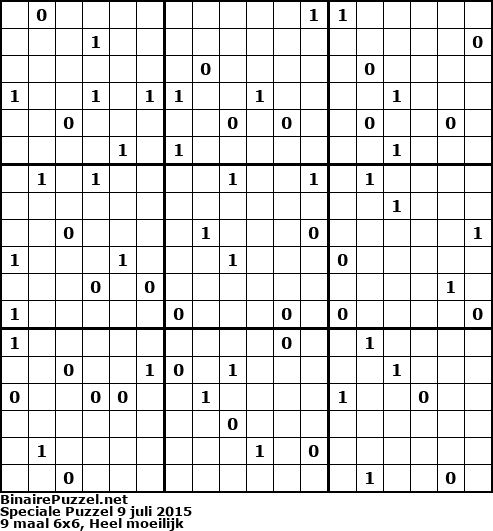 Binaire Puzzel