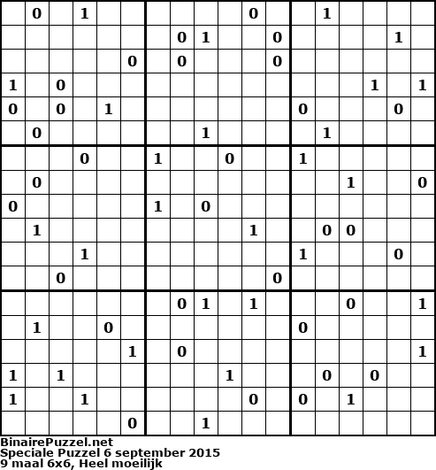 Binaire Puzzel