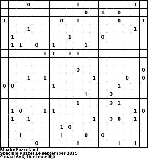 Binaire Puzzel