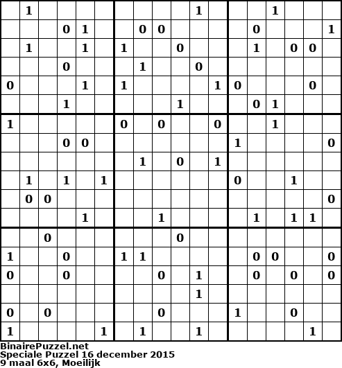 Binaire Puzzel